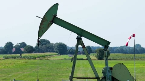 Oil Nodding Donkeys Stock Footage 342792872