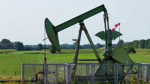 Oil Nodding Donkeys Stock Footage 342792877