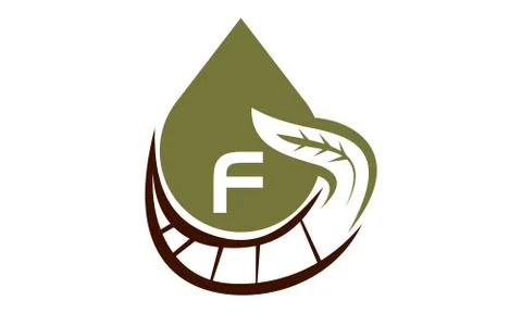 Oil Olive Nature Leaf Initial F Stock-Illustration