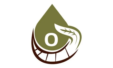 Oil Olive Nature Leaf Initial O Stock-Illustration