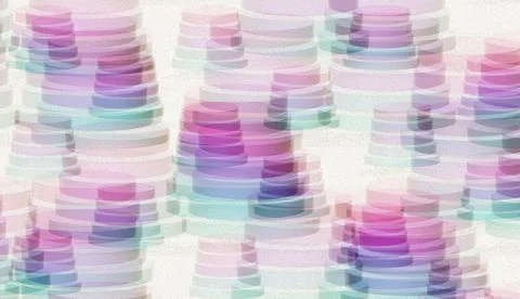 Oil paint random circle shape pattern on gray white abstract texture background. Stock Illustration