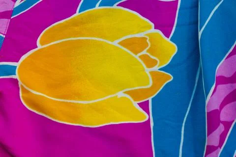 Oil painting of beautiful batik patterns Stock Photos