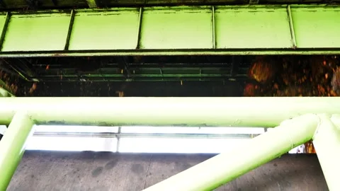 Oil palm fruit threshing process, dropped into sterilizer station in CPO factory Stock Footage 335703256