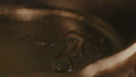 Oil Into Pan Stock Footage 285035945