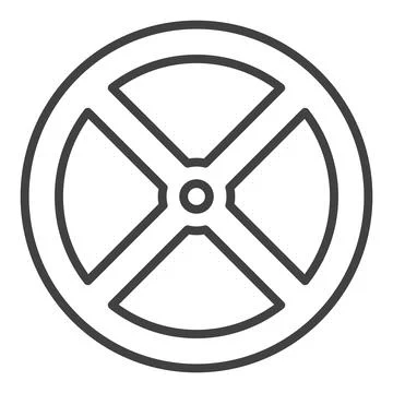 Oil pipe tap vector thin line icon or design element Stock Illustration