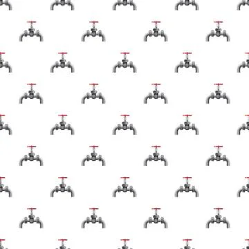 Oil pipe with valves pattern Stock Illustration