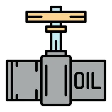 Oil Pipe vector colored icon or design element Stock Illustration