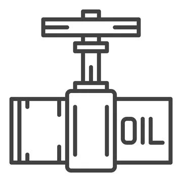 Oil Pipe vector outline icon or design element Stock Illustration