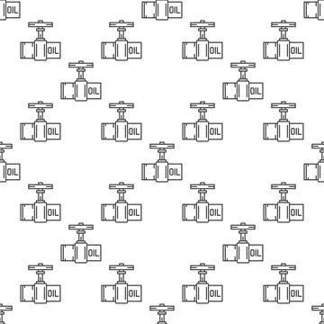 Oil Pipe vector outline seamless pattern Stock Illustration