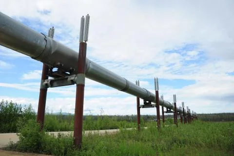 Oil pipeline Stock Photos