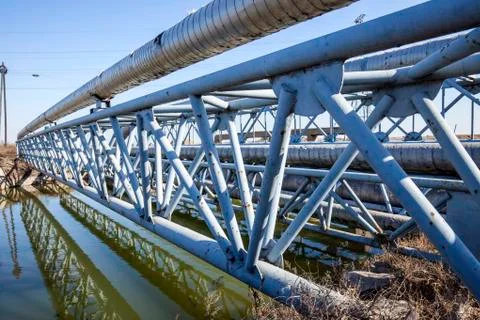 Oil pipeline Stock Photos