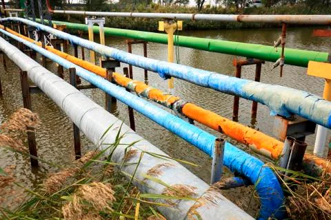 Oil pipeline Stock Photos