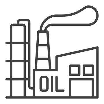 Oil Plant vector linear icon or logo element Stock Illustration