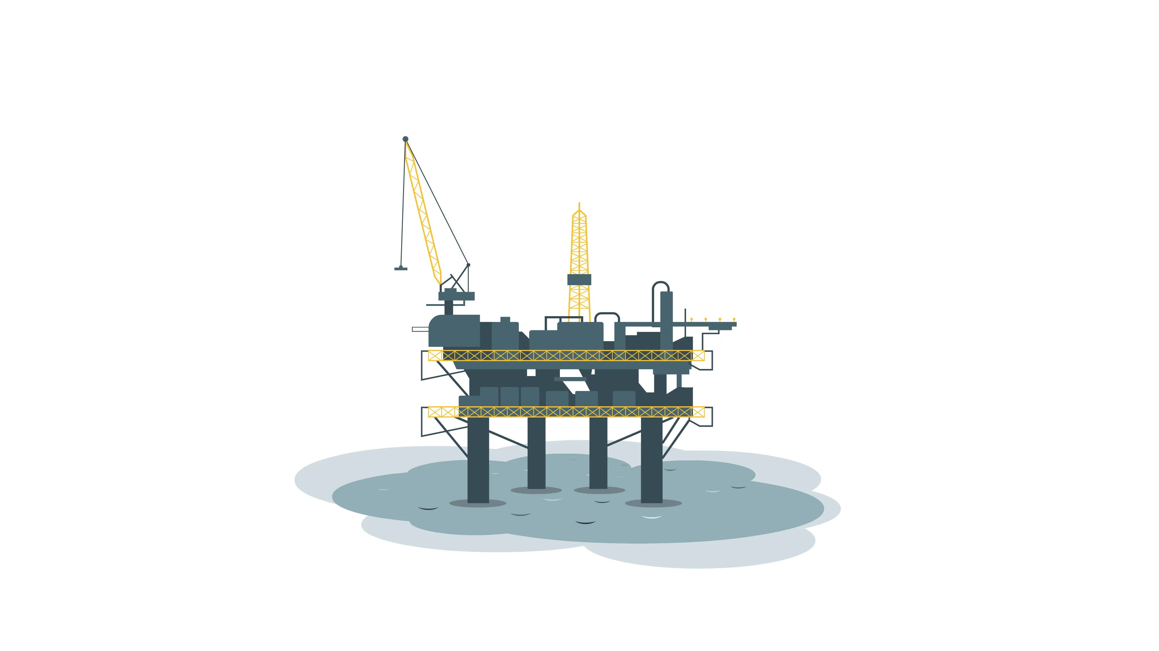 Oil platform animation alpha | Stock Video | Pond5