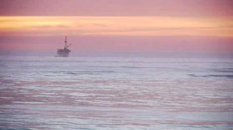 Oil Platform Stock Footage 647360