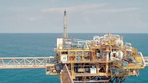 OIL PLATFORM Stock Footage 74490725