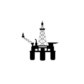 Oil platform icon Stock Illustration