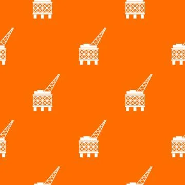 Oil platform pattern seamless Stock Illustration