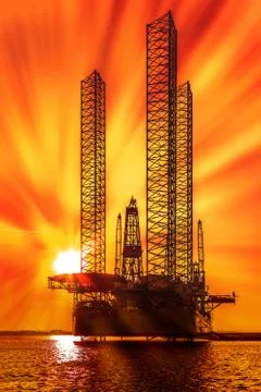Oil platform Stock Photos