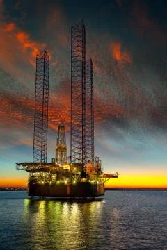 Oil platform Stock Photos