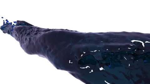 Oil. powerful whirling blue liquid stream Stock Footage