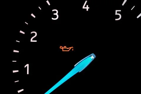 Oil pressure warning light Stock Photos