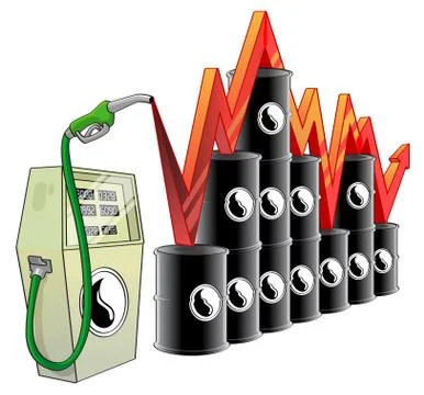 Oil price Illustrazione stock