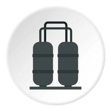 Oil processing factory icon circle Stock Illustration