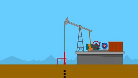 Oil production. Stock Footage 136289573