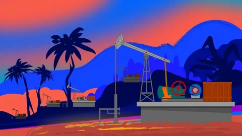 Oil production. Stock Footage 136289636