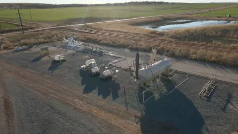 Oil Production Stock Footage 145997696