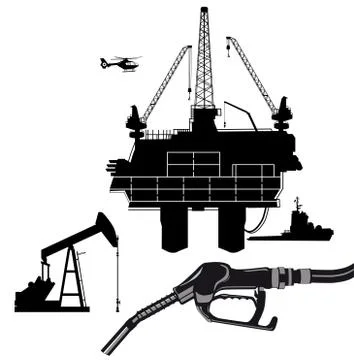 Oil production Stock Illustration