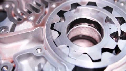 Oil pump in automatic transmission Stock Footage 154205071