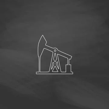 Oil pump computer symbol 库存插图