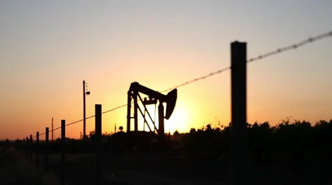 Oil Pump Field Vídeo Stock 44266653