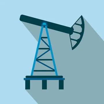 Oil pump flat icon Stock Illustration