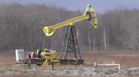 Oil Pump Stock Footage 43932690