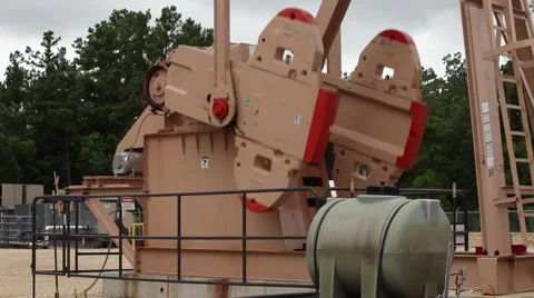 Oil pump going up and down close up Stock Footage 65826388