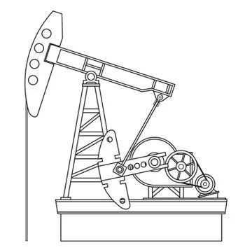 Oil pump 库存插图