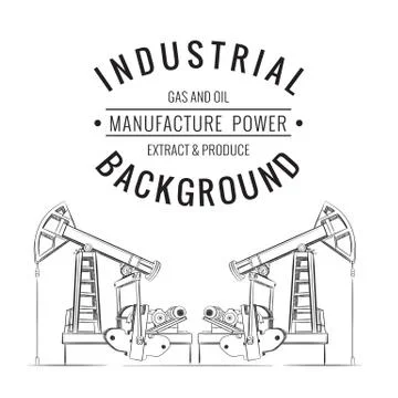 Oil pump isolated. Stock Illustration
