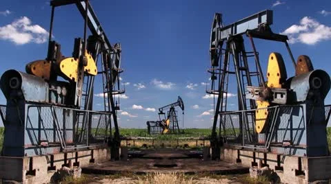 Oil Pump Jack Stock Footage 21442153