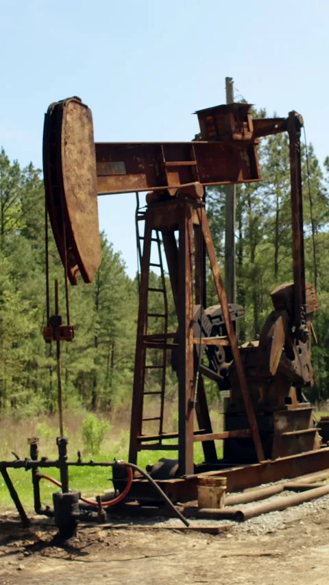 Oil pump jack gas Stock Footage 294721290