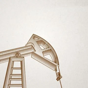 Oil pump jack. Illustrazione stock