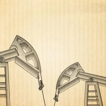 Oil pump jack. Stock Illustration