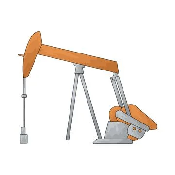 Oil pump jack illustration Stock Illustration