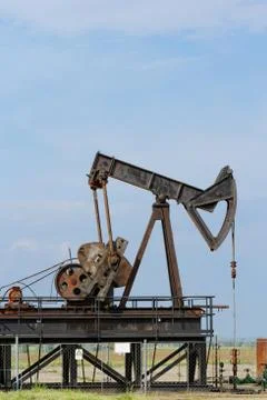 Oil pump jack Stock Photos