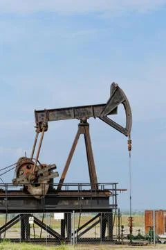 Oil pump jack Stock Photos