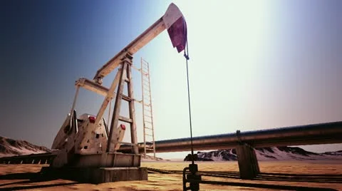 Oil Pump Jack rocking loopable Stock Footage 21573645