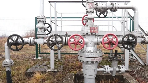 Oil pump jack. winter. snowfall. 2019 Stock Footage 124906001