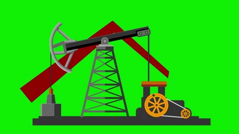 Oil Pump Jack Working With Rising Price Arrow and Energy Market Growth Stock Footage 332869435